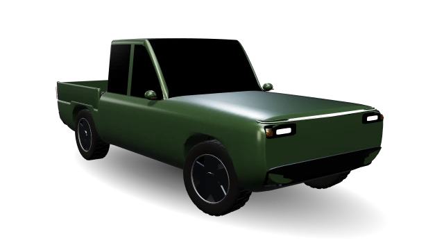 The game's generic body for the Rivian R1T